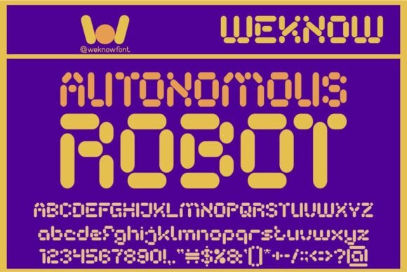 Autonomous Robot Font for Bold Web Design