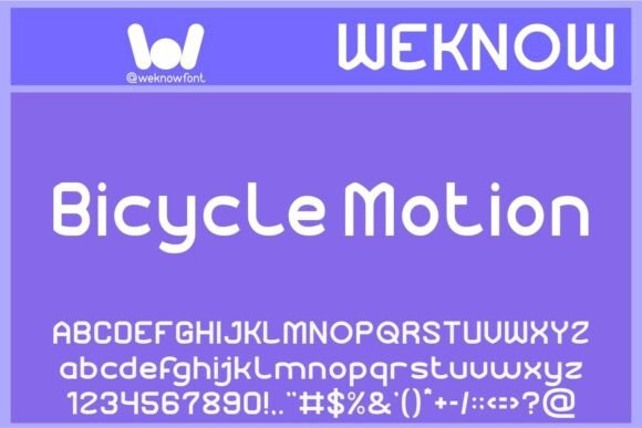 Bicycle Motion Font Review