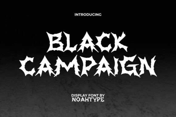 Black Campaign Font for Web Design