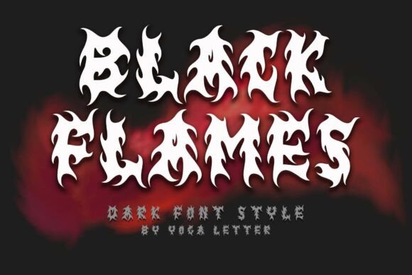 Black Flames Font