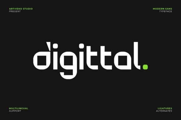 Digittal Font for Modern Branding
