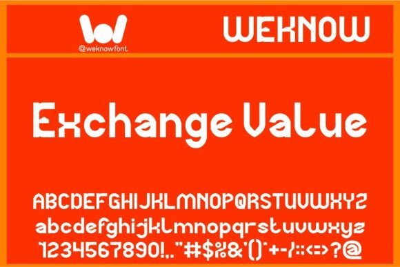 Exchange Value Font
