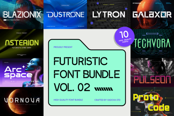 Futuristic Bundle Vol.02 Font