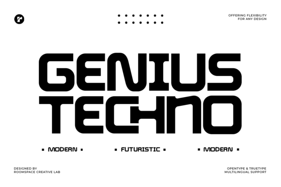 Genius Techno Font for Modern Branding
