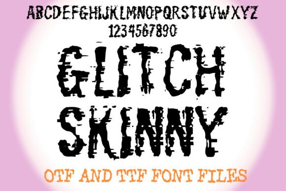 Glitch Skinny Font for Bold Web Design