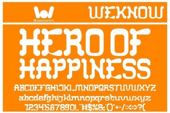 Hero of Happiness Font