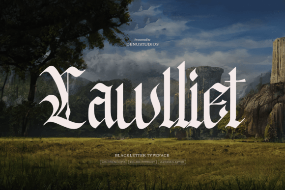 Lawlliet Font: Bold Blackletter Design
