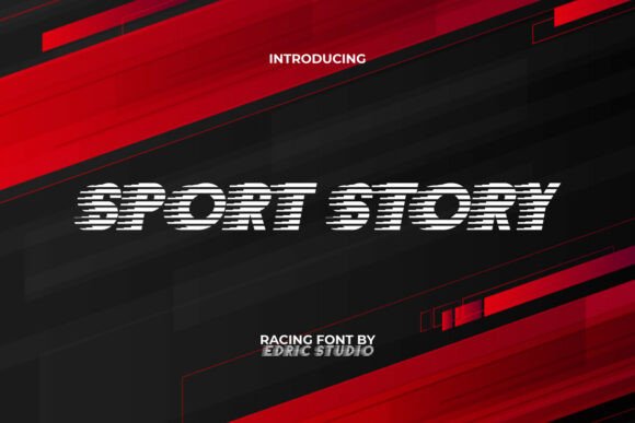 Sport Story Font for Bold Web Design